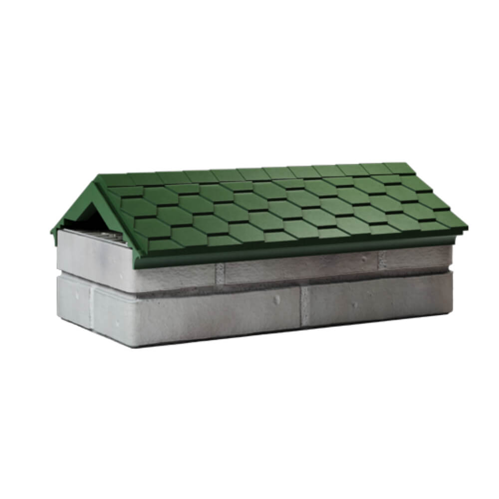 Парапет Zking Эверест Зеленый с посадкой на 1 кирпич (200/225/255мм) Ковров фото