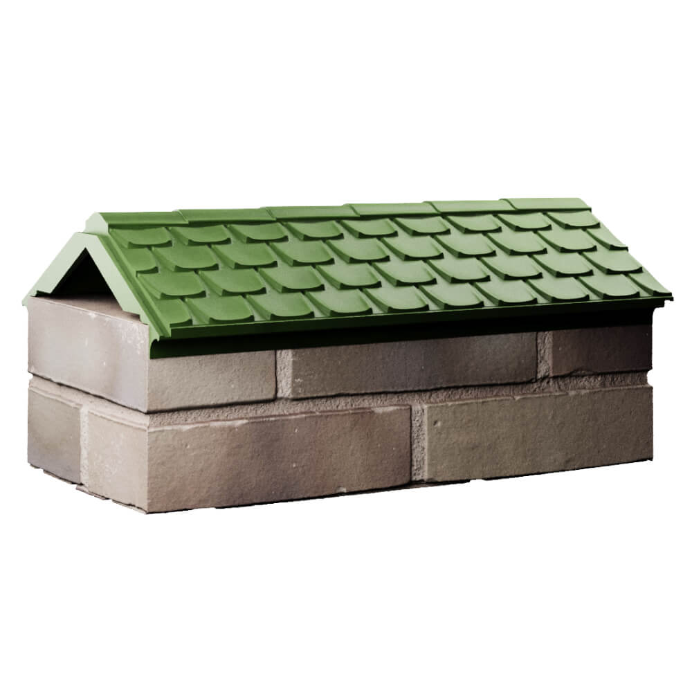 Парапет Zking Эльбрус Зеленый с посадкой на 1 кирпич (255мм) Ковров фото