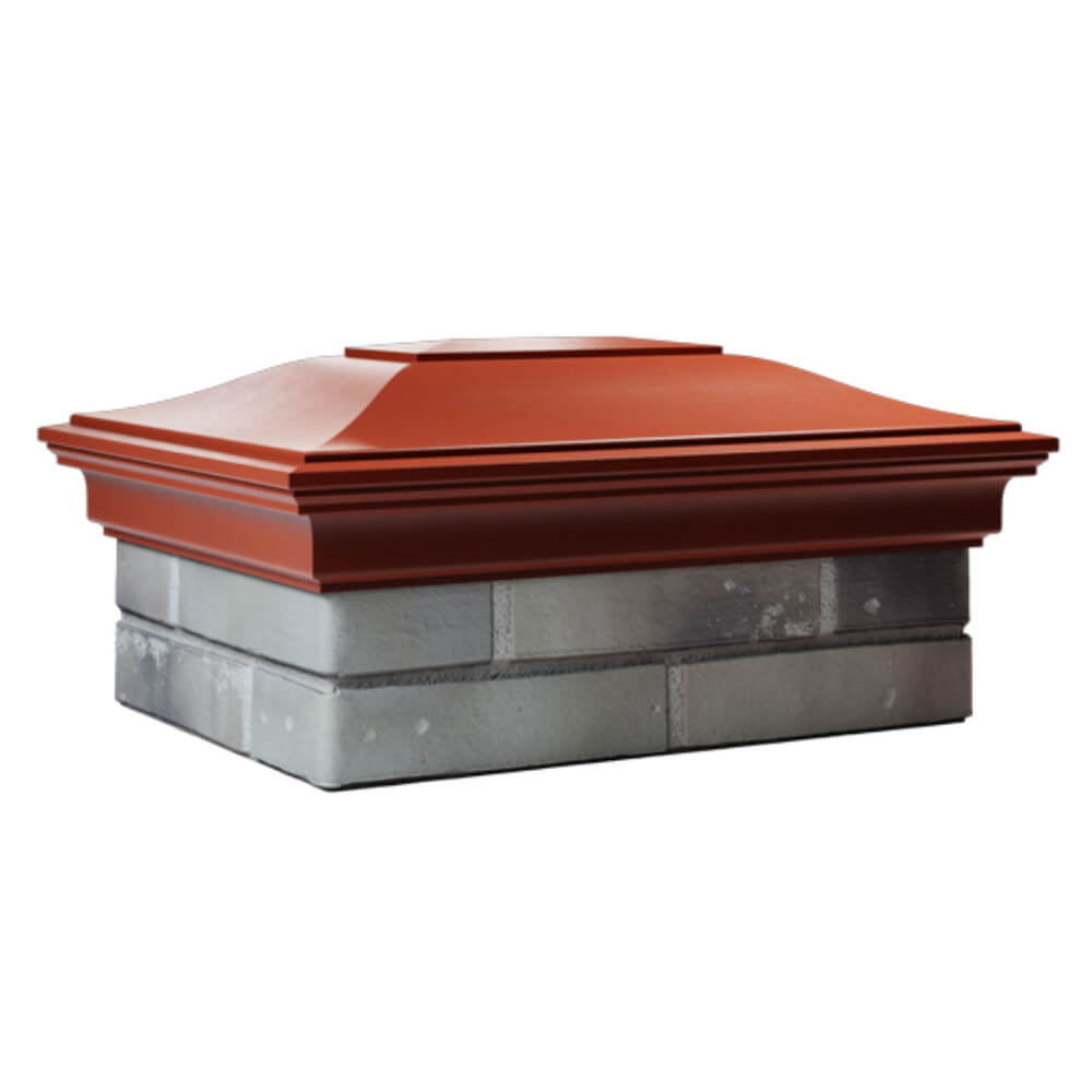 Колпак Zking Монблан Красный на столб 2х1.5 кирпича (515х385мм) в Коврове фото