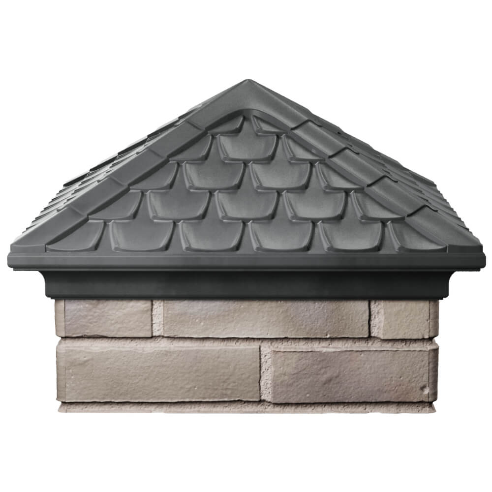 Колпак Zking Эльбрус Серый на столб 1.5х1.5 кирпича (385х385мм) Ковров фото