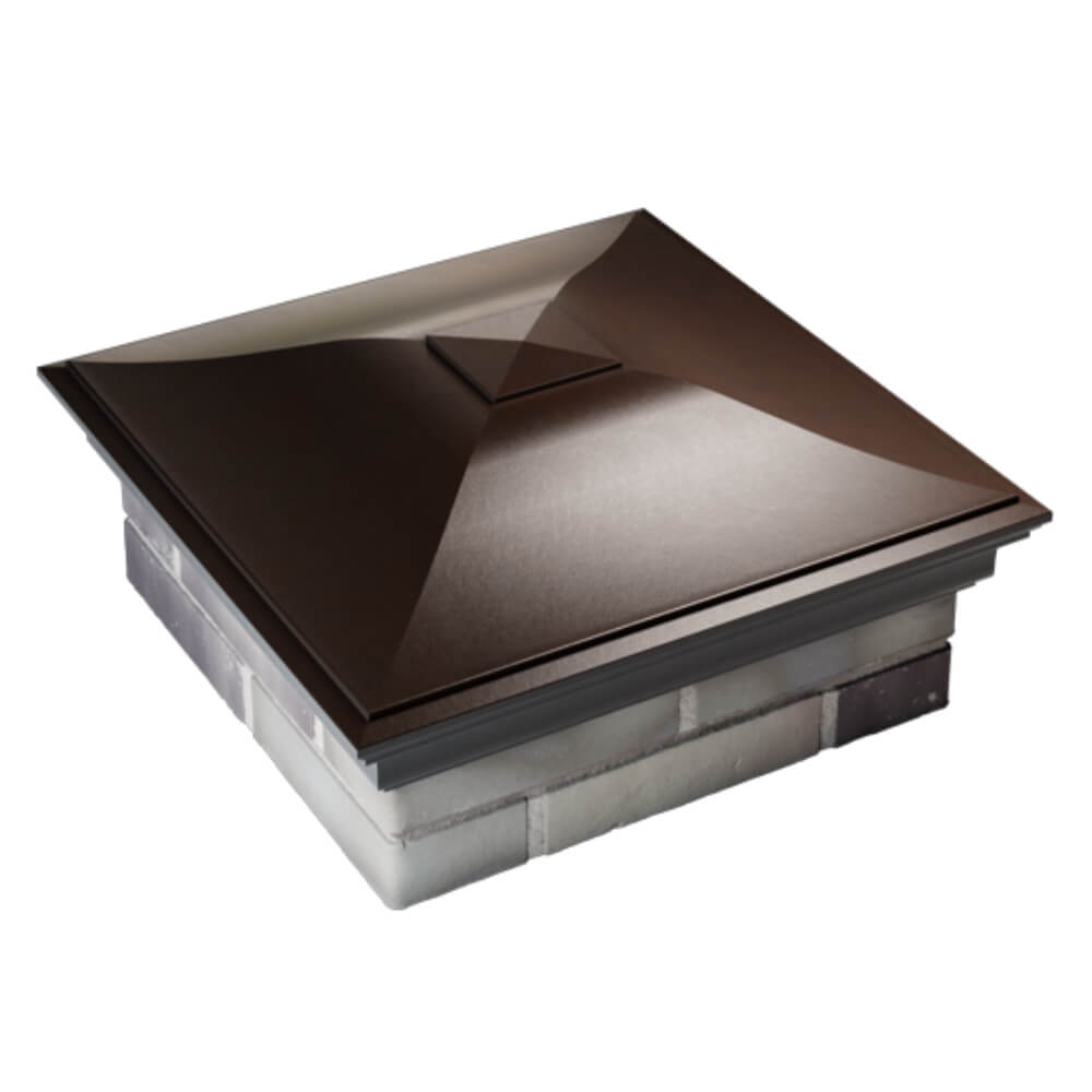 Колпак Zking Монблан Коричневый на столб 2х2 кирпича (515х515мм) Ковров фото