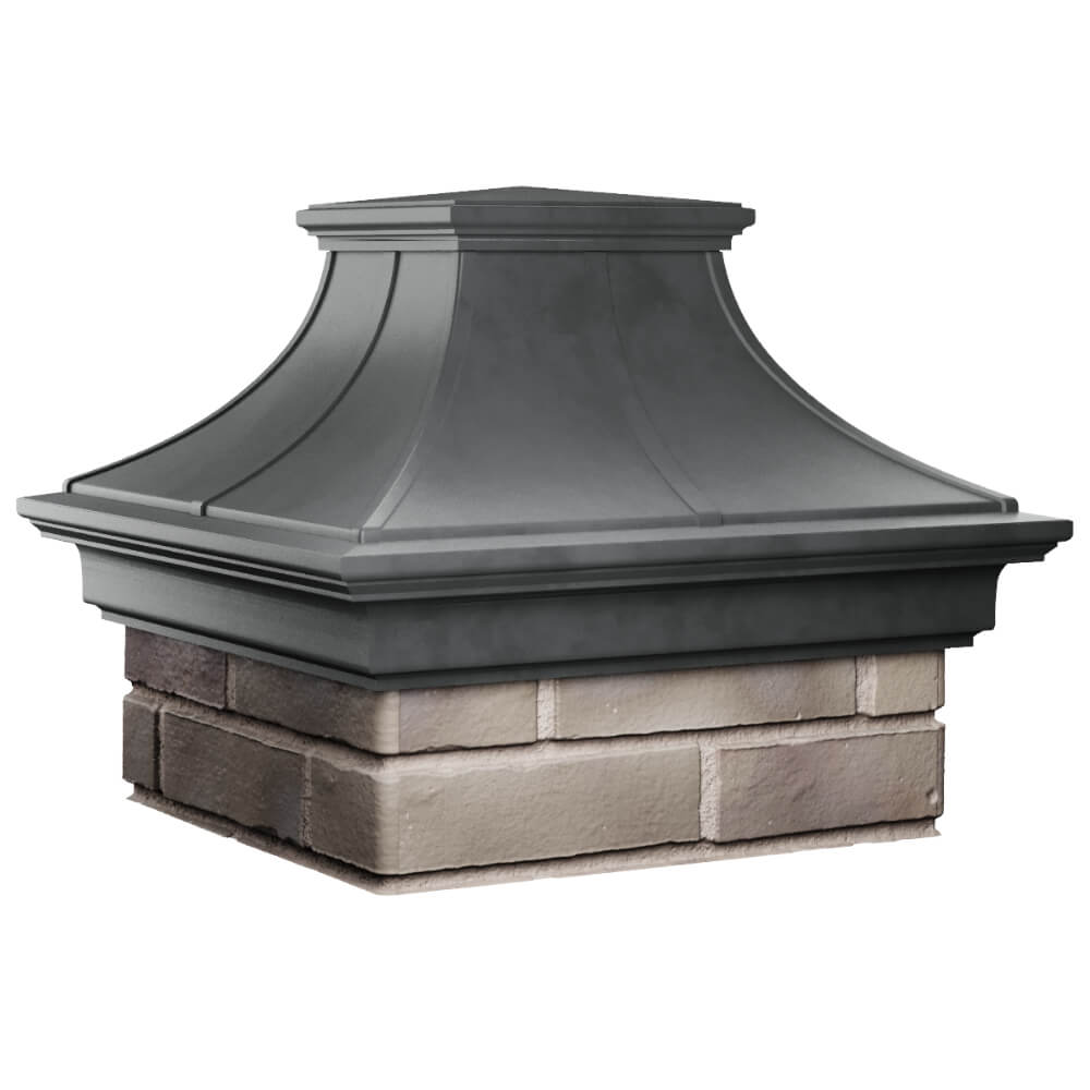 Колпак Zking Монблан Премиум Серый на столб 1.5х1.5 кирпича (385х385мм) в Коврове фото