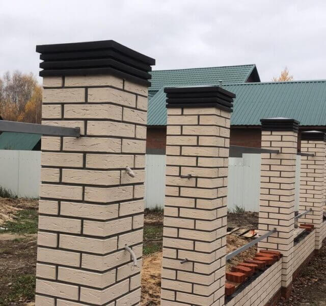 Колпак Zking Бона ХайТек Коричневый на столб 1.5х1.5 кирпича (385х385мм) в Коврове фото