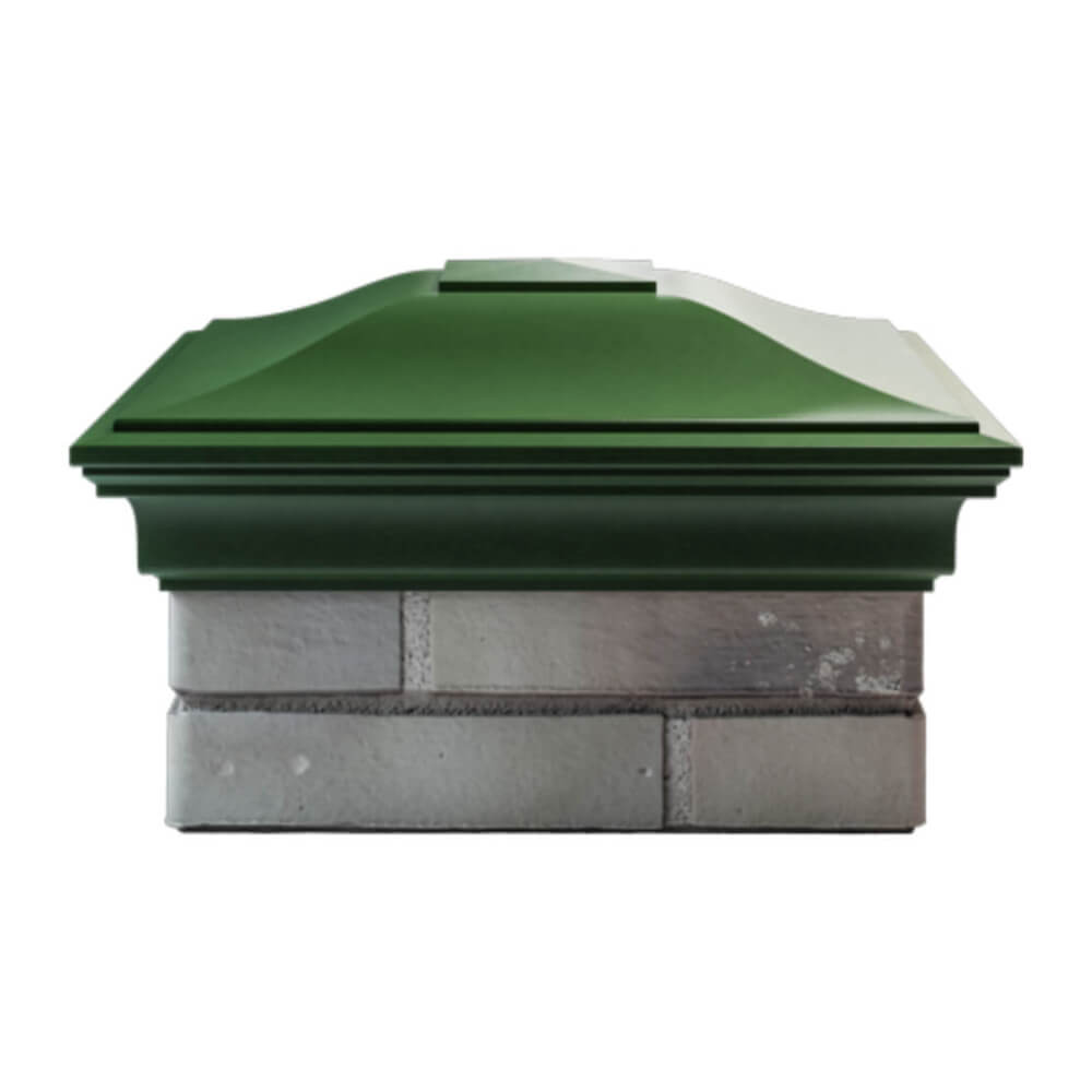 Колпак Zking Монблан Зеленый на столб 1.5х1.5 еврокирпича 0.7НФ (355х355мм) Ковров фото