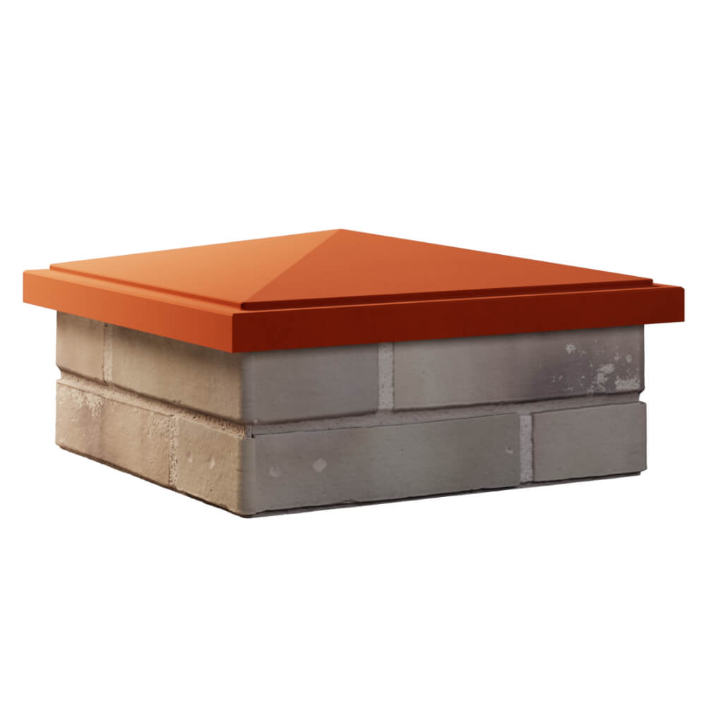 Колпак Zking БонаМоно Красный на столб 1.5х1.5 кирпича (385х385, 400х400мм) в Коврове фото