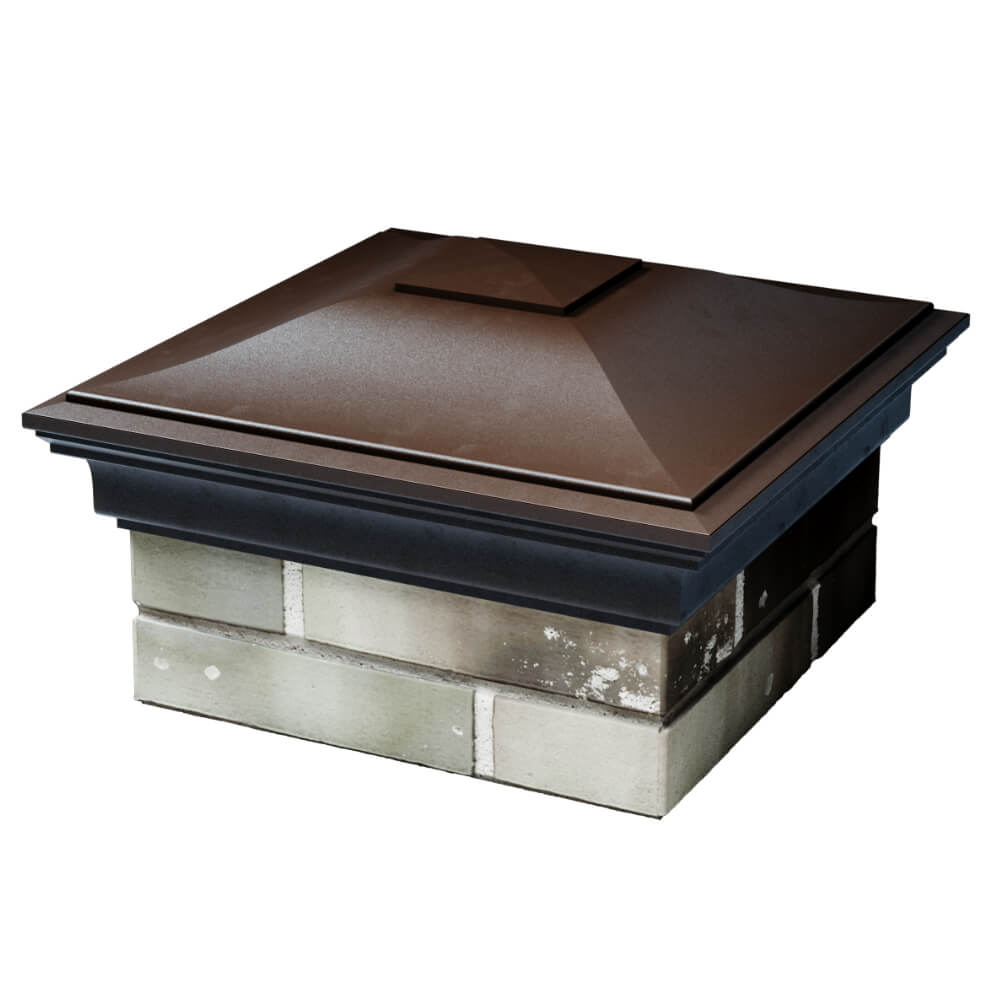 Колпак Zking Монблан Коричневый на столб 1.5х1.5 кирпича (385х385мм) в Коврове фото