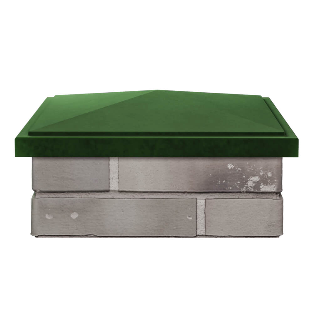 Колпак Zking БонаМоно Зеленый на столб 1.5х1.5 кирпича (385х385, 400х400мм) Ковров фото