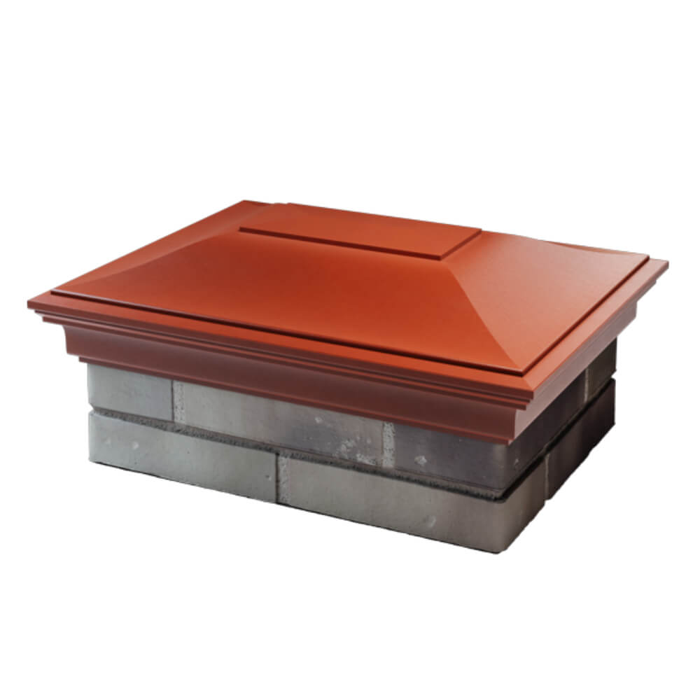 Колпак Zking Монблан Красный на столб 2х1.5 кирпича (515х385мм) в Коврове фото