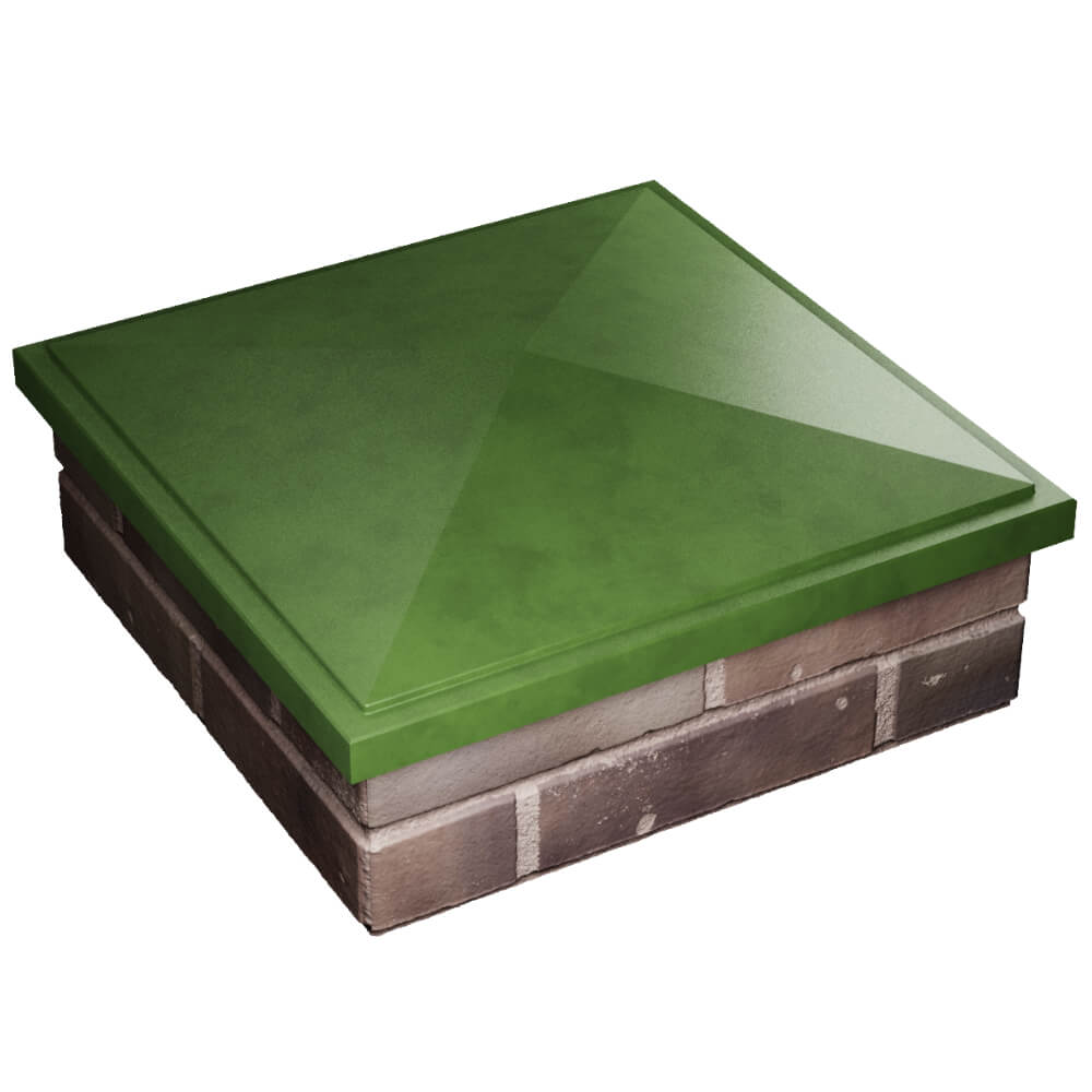 Колпак Zking БонаМоно Зеленый на столб 2х2 кирпича (515х515, 530х530мм) в Коврове фото