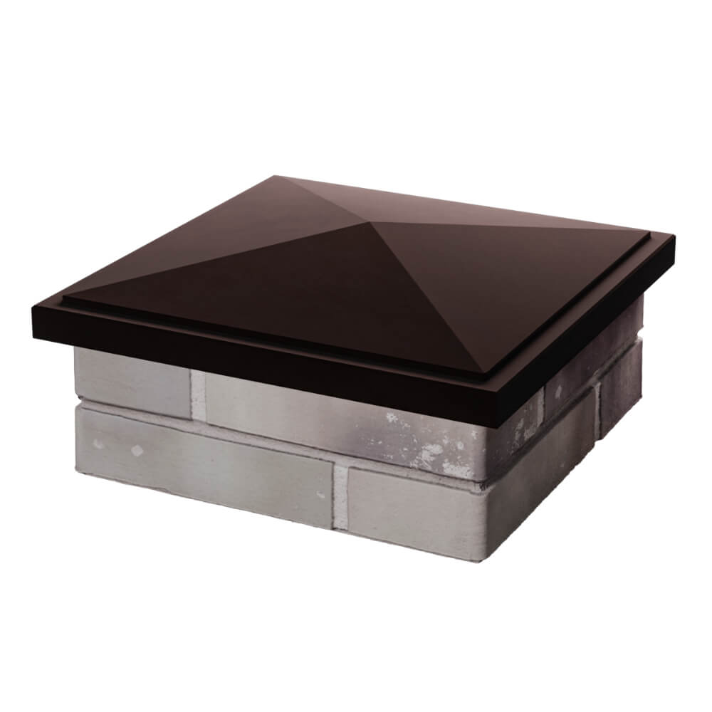 Колпак Zking БонаМоно Коричневый на столб 1.5х1.5 кирпича (385х385, 400х400мм) в Коврове фото