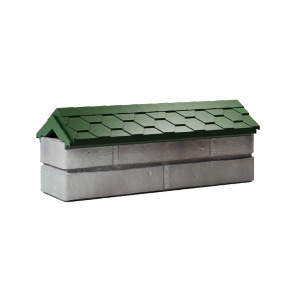 Парапет Zking Эверест Зеленый с посадкой на 0.5 кирпича (130мм) Ковров фото