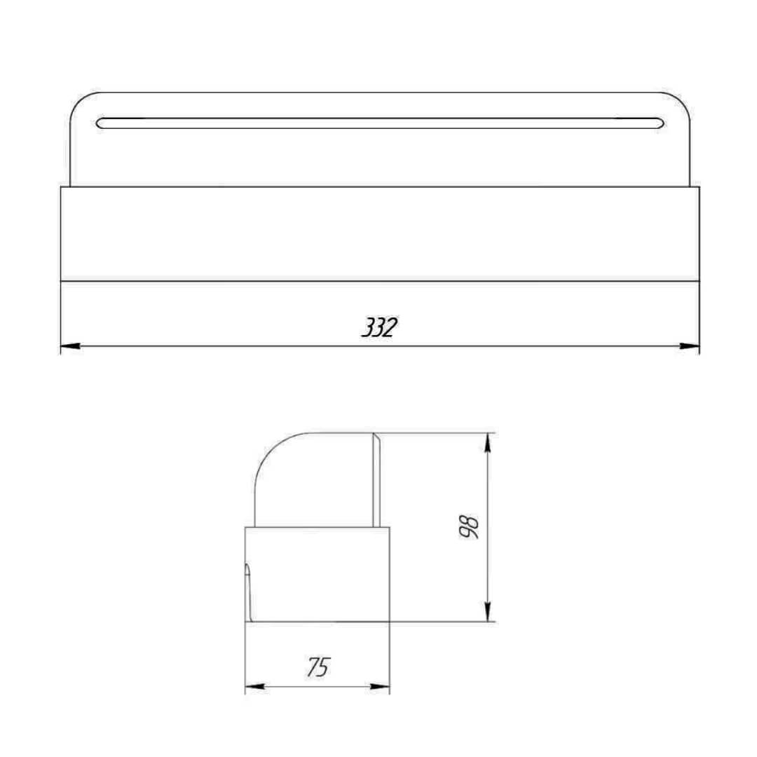 LED Светильник для шаговой плиты STONE Светлая Галька 330х75х98мм в Коврове фото