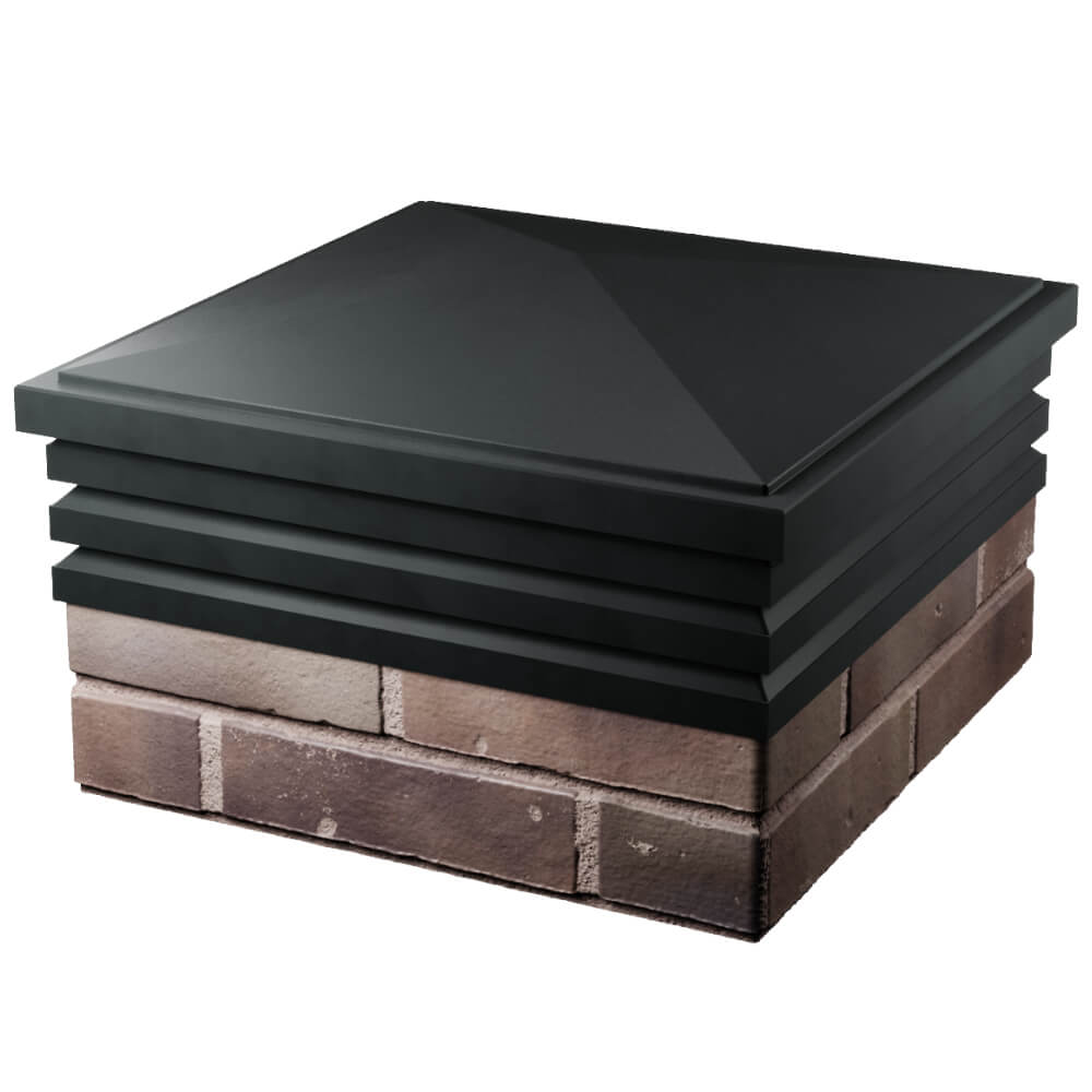 Колпак Zking Бона ХайТек Черный на столб 2х2 кирпича (513х513мм) в Коврове фото