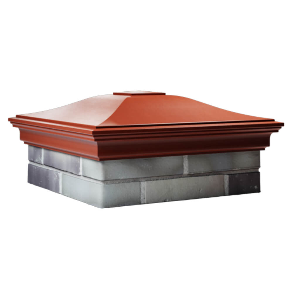 Колпак Zking Монблан Красный на столб 2х2 кирпича (515х515мм) в Коврове фото