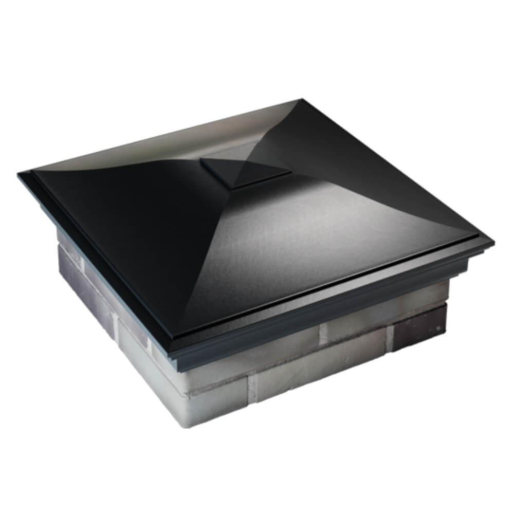 Колпак Zking Монблан Черный на столб 2х2 кирпича (515х515мм) Ковров фото