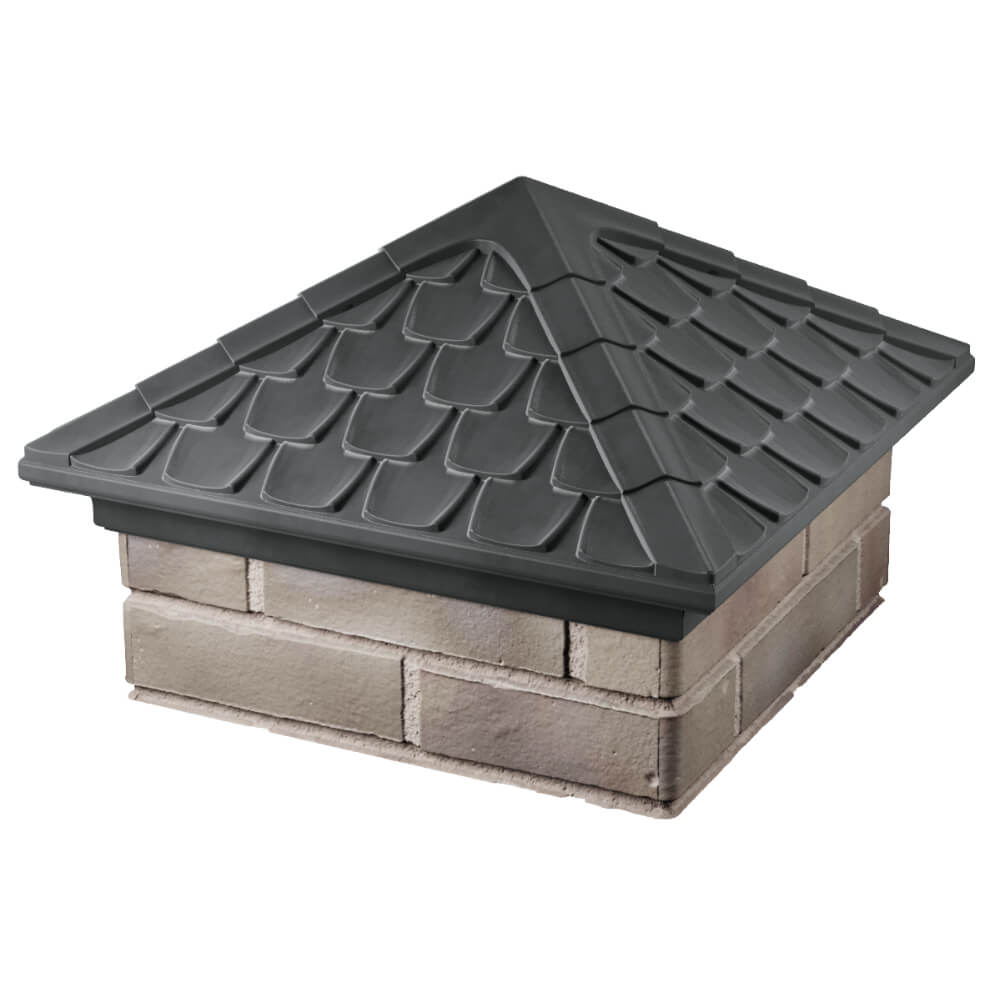 Колпак Zking Эльбрус Серый на столб 1.5х1.5 кирпича (385х385мм) в Коврове фото