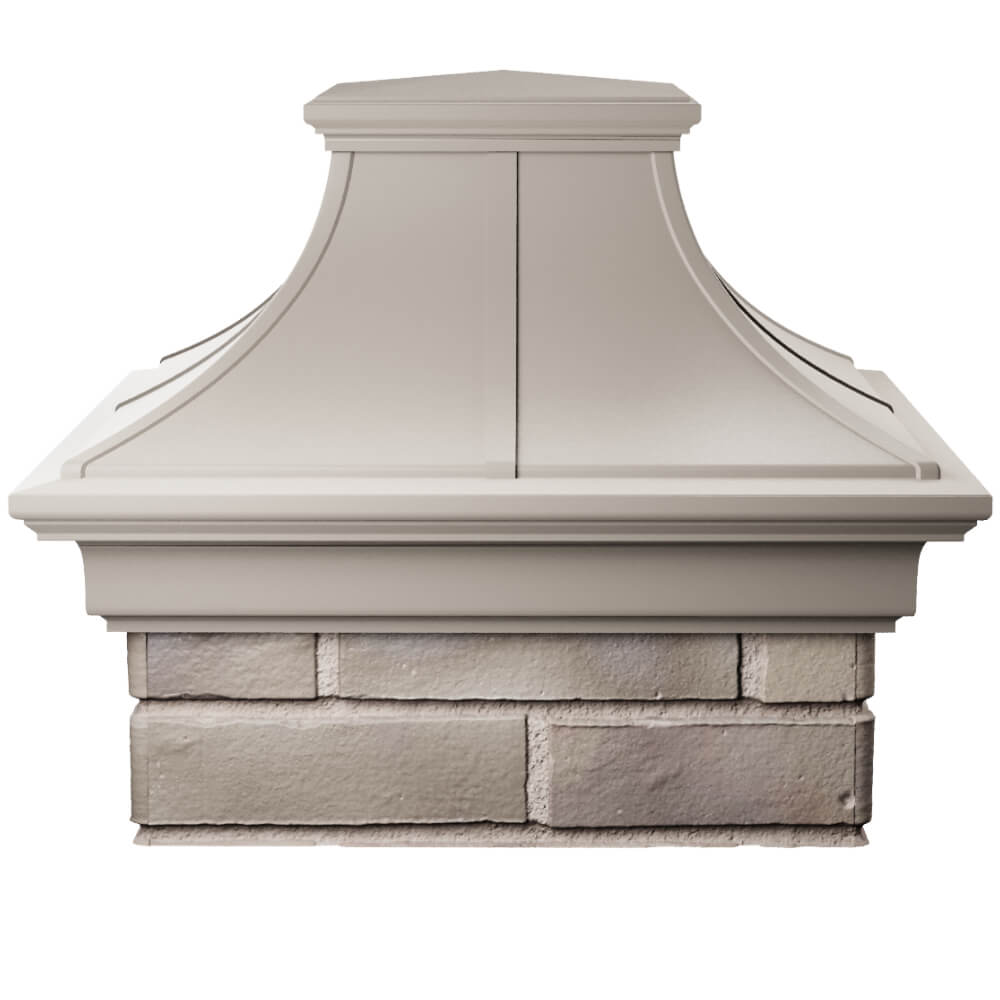 Колпак Zking Монблан Премиум Бежевый на столб 1.5х1.5 кирпича (385х385мм) Ковров фото