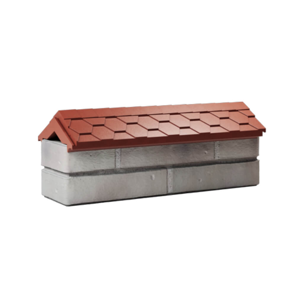 Парапет Zking Эверест Красный с посадкой на 0.5 кирпича (130мм) Ковров фото