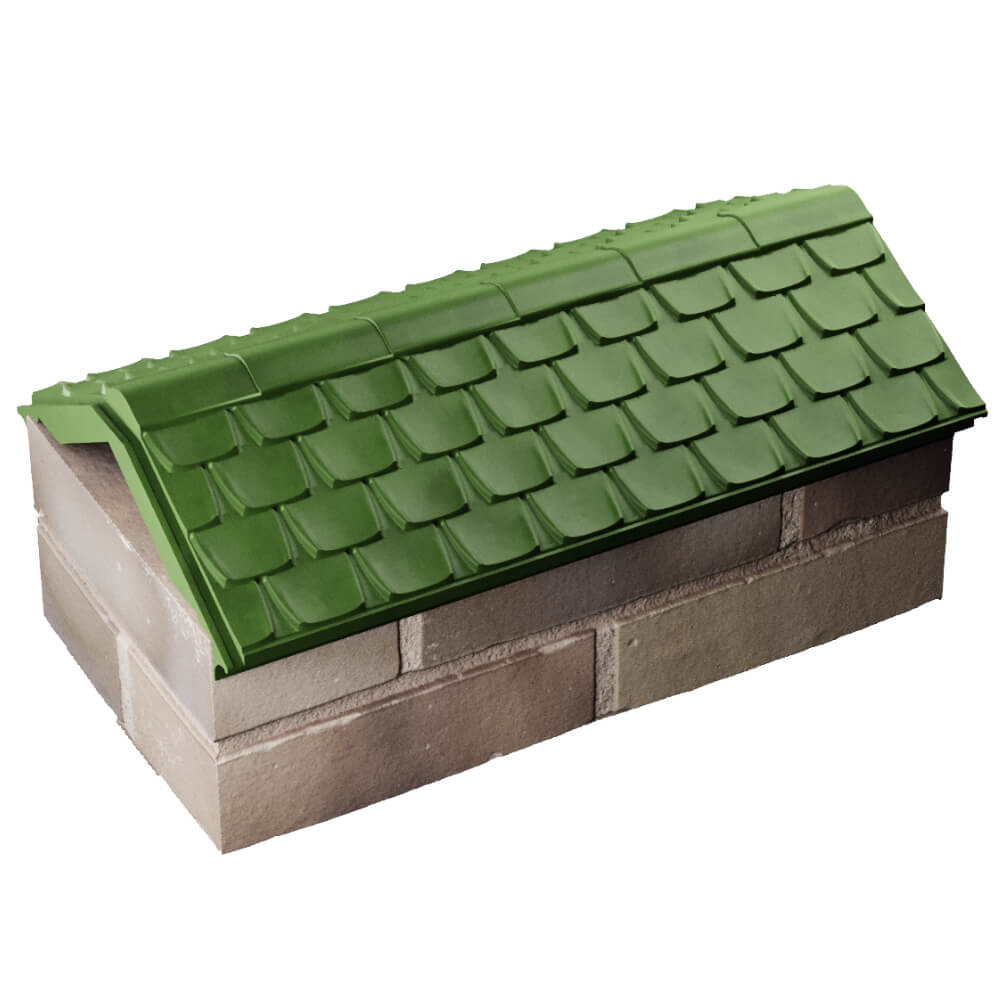 Парапет Zking Эльбрус Зеленый с посадкой на 1 кирпич (255мм) в Коврове фото