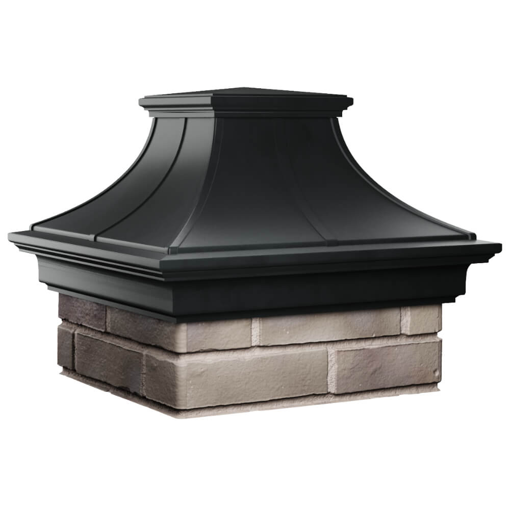 Колпак Zking Монблан Премиум Черный на столб 1.5х1.5 кирпича (385х385мм) в Коврове фото