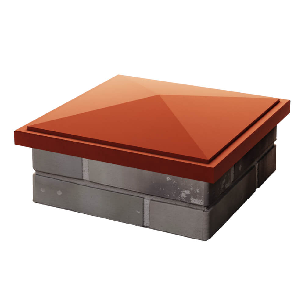 Колпак Zking БонаМоно Красный на столб 1.5х1.5 кирпича (385х385, 400х400мм) в Коврове фото