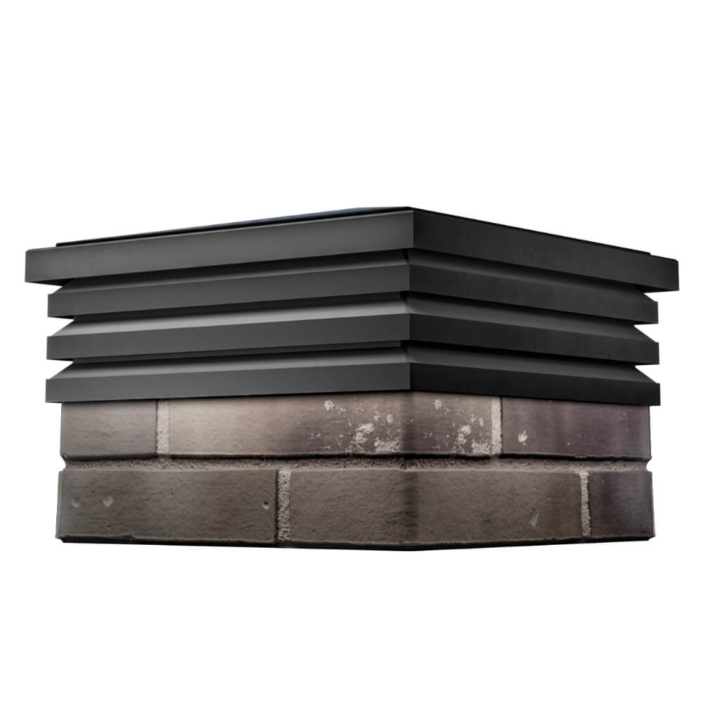 Колпак Zking Бона ХайТек Черный на столб 1.5х1.5 кирпича (385х385мм) в Коврове фото