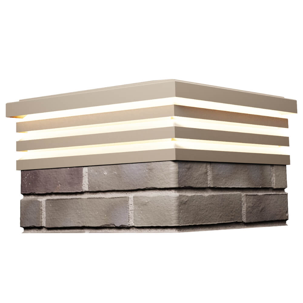 Колпак Zking Бона ХайТек Бежевый на столб 1.5х1.5 кирпича (385х385мм) с подсветкой в Коврове фото