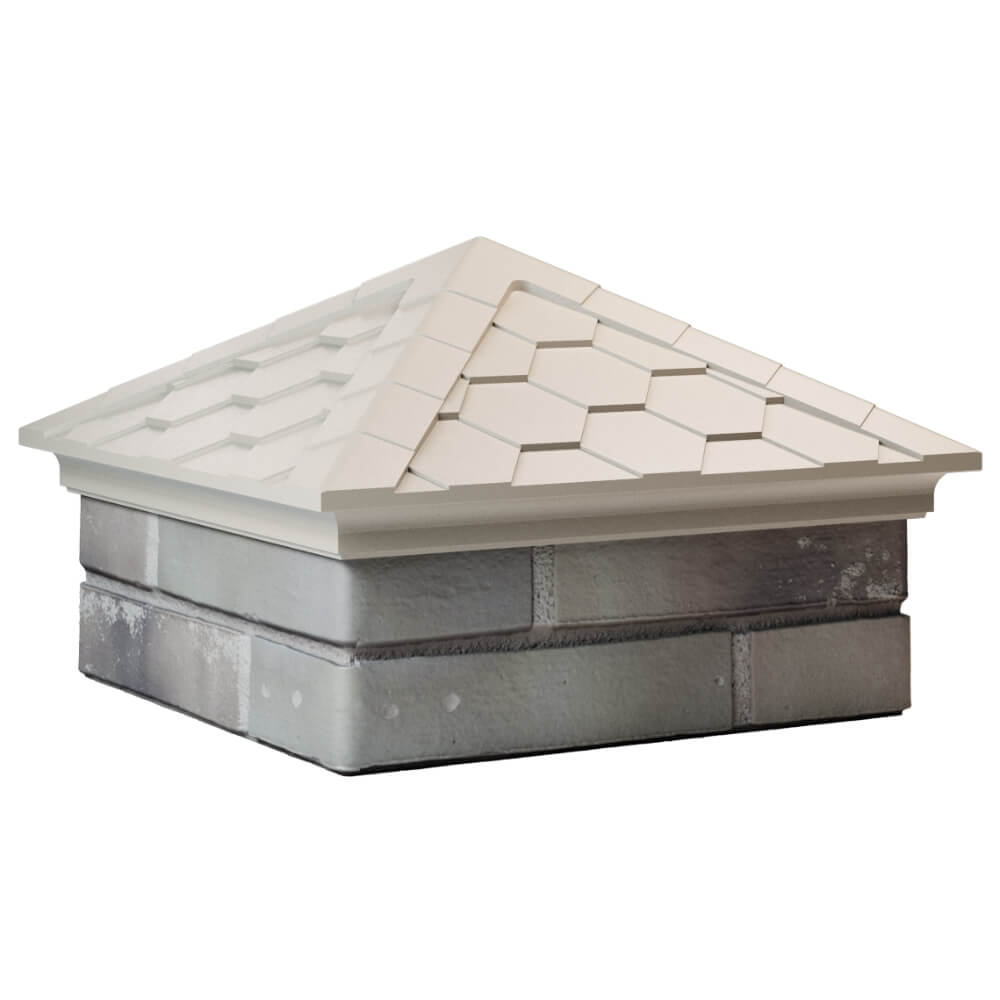 Колпак Zking Эверест Бежевый на столб 1.5х1.5 кирпича (390х390мм) в Коврове фото