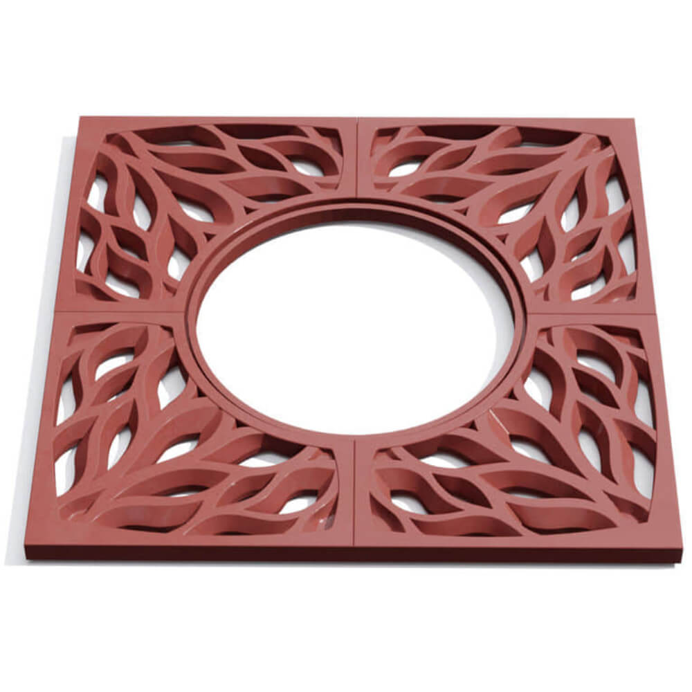 Приствольная решетка для дерева ZKING CRUST 1.2х1.2м Красная Ковров фото