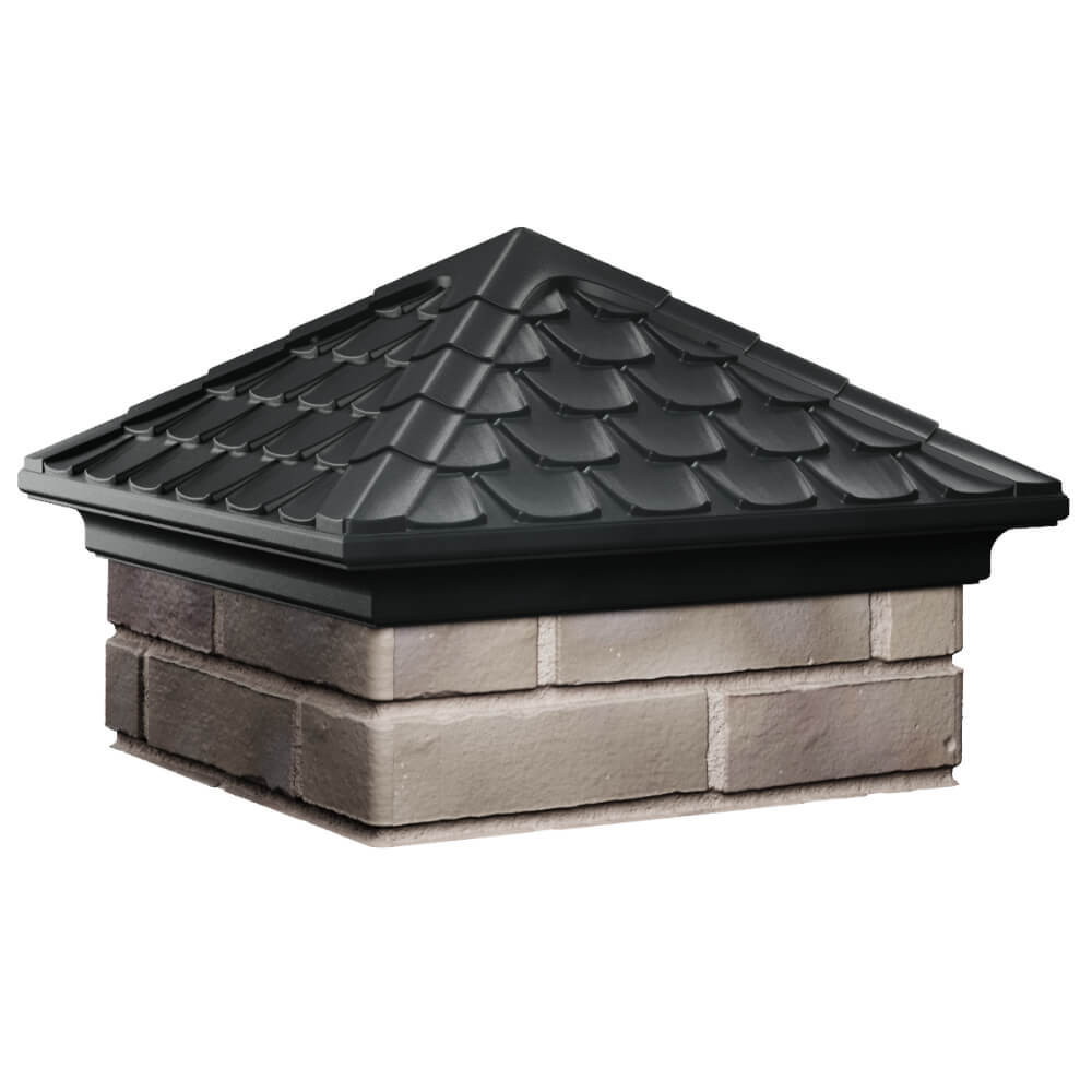 Колпак Zking Эльбрус Черный на столб 1.5х1.5 кирпича (385х385мм) в Коврове фото