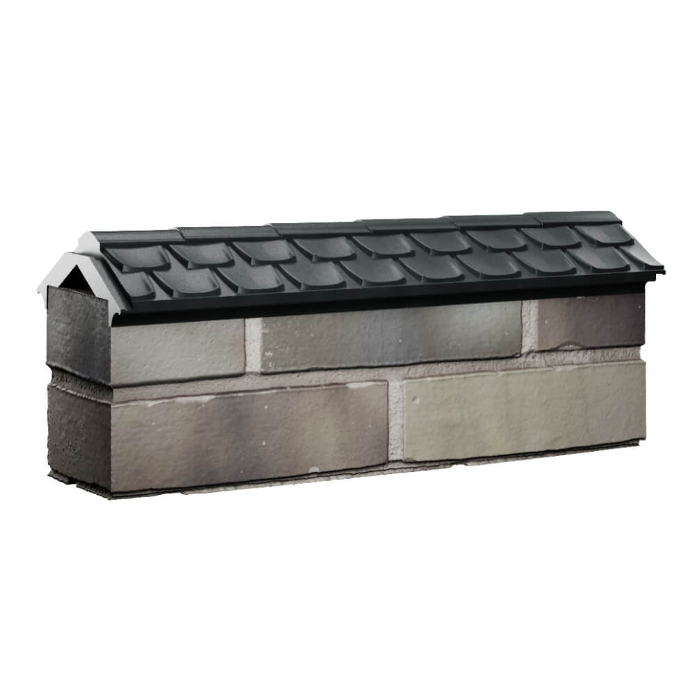 Парапет Zking Эльбрус Черный с посадкой на 0.5 кирпича (130мм) Ковров фото