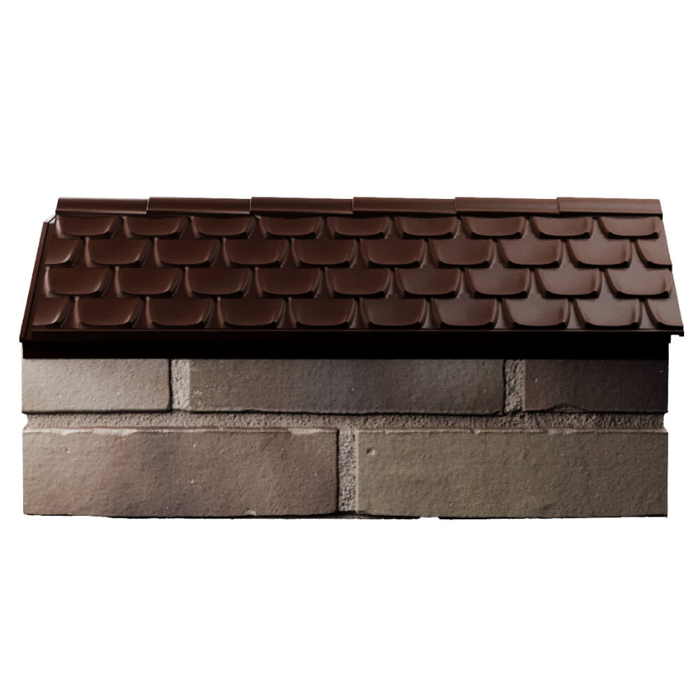 Парапет Zking Эльбрус Коричневый с посадкой на 1 кирпич (255мм) в Коврове фото