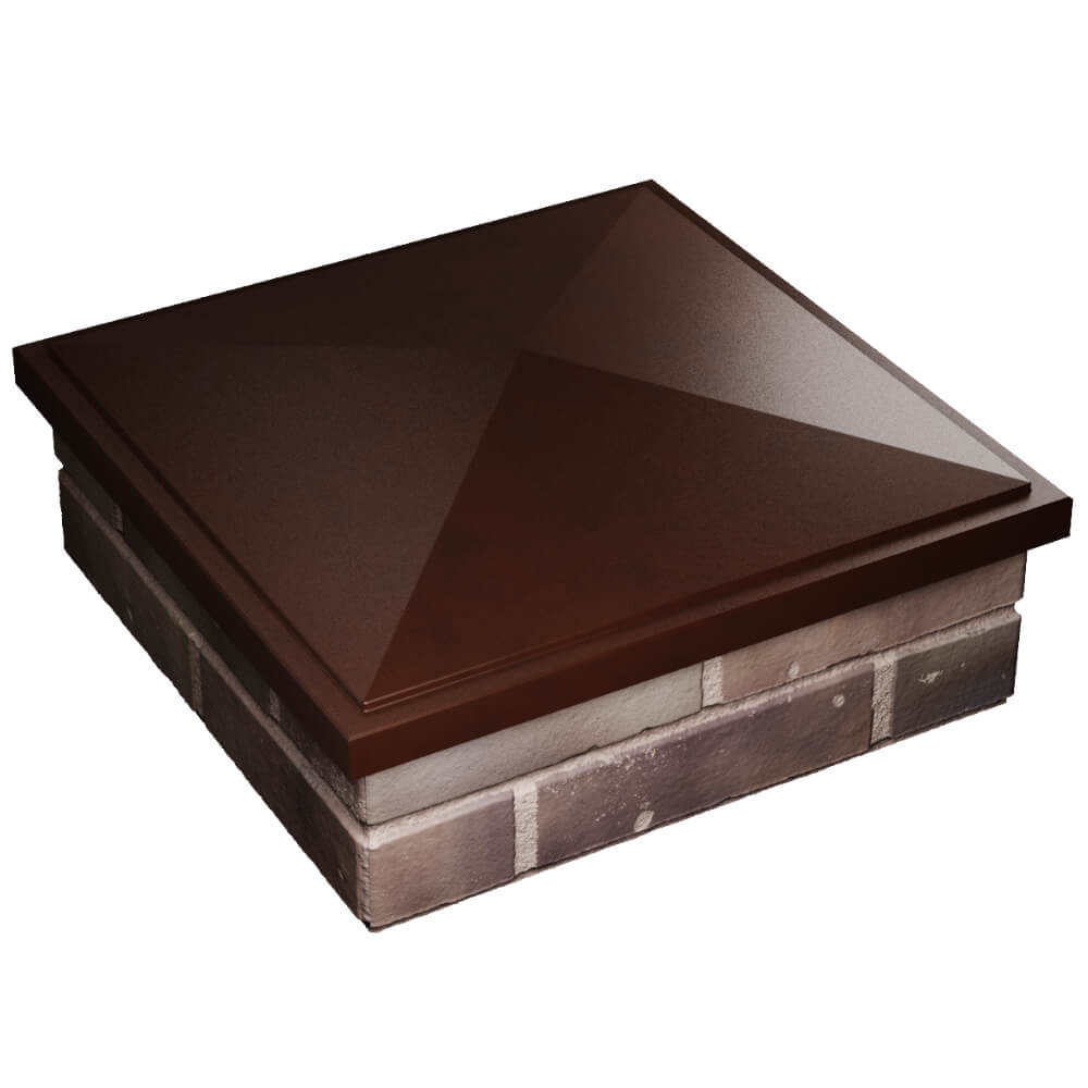 Колпак Zking БонаМоно Коричневый на столб 2х2 кирпича (515х515, 530х530мм) в Коврове фото