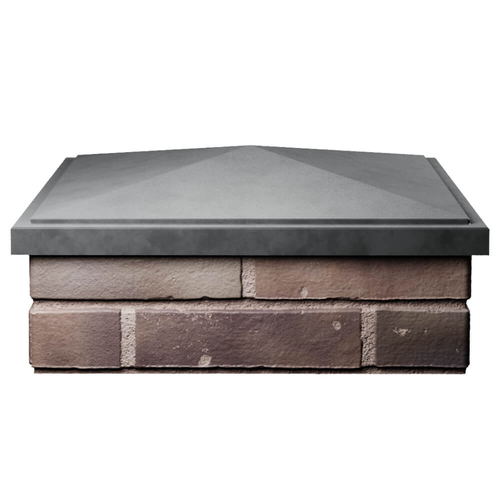 Колпак Zking БонаМоно Серый на столб 2х2 кирпича (515х515, 530х530мм) Ковров фото