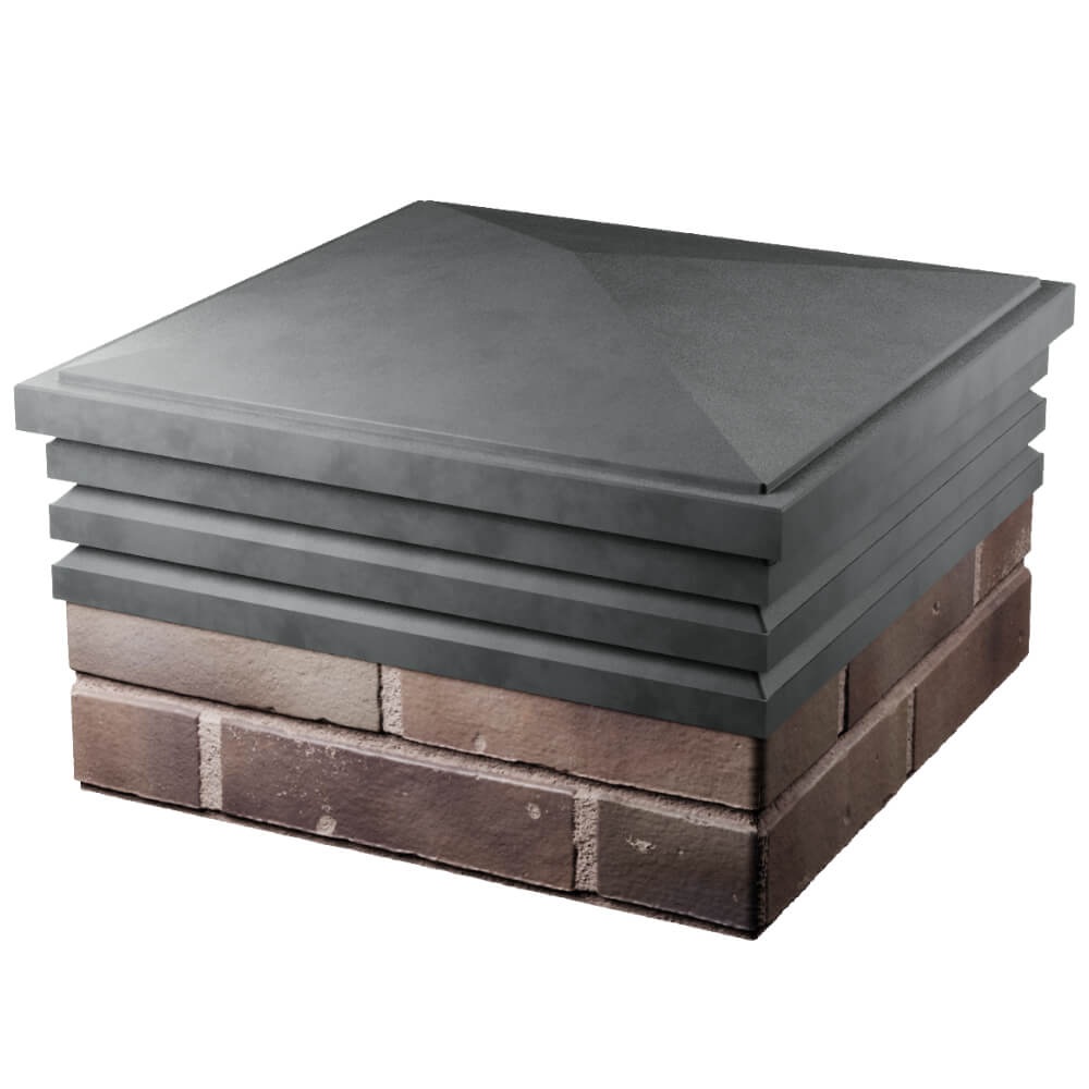 Колпак Zking Бона ХайТек Серый на столб 2х2 кирпича (513х513мм) в Коврове фото