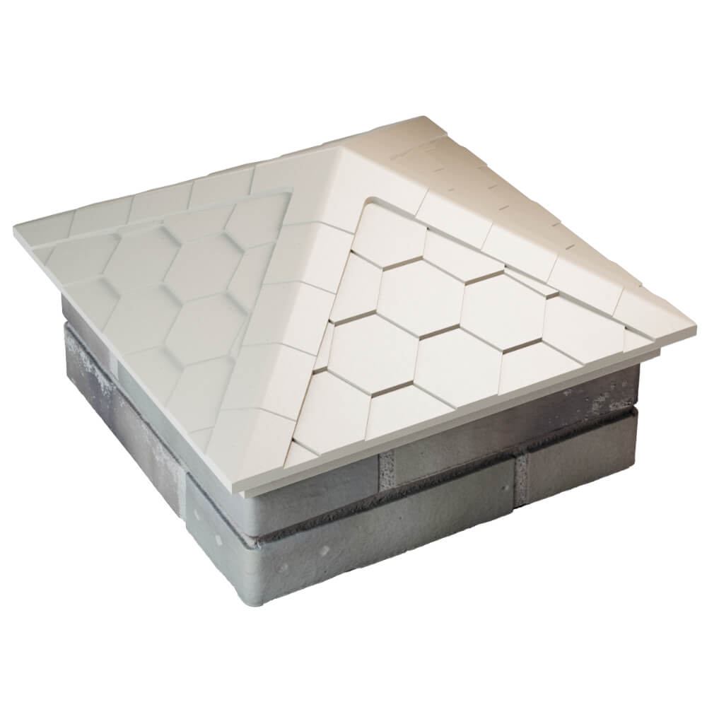 Колпак Zking Эверест Бежевый на столб 1.5х1.5 кирпича (390х390мм) в Коврове фото