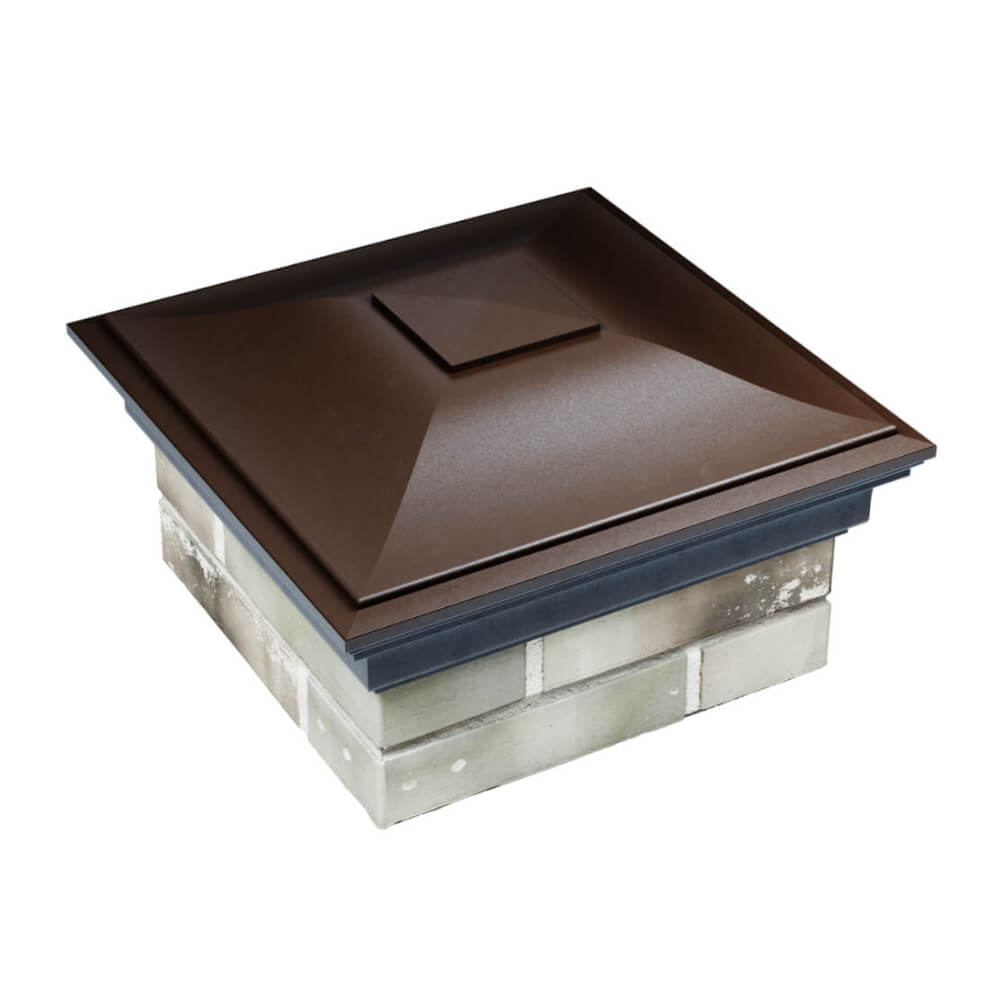 Колпак Zking Монблан Коричневый на столб 1.5х1.5 еврокирпича 0.7НФ (355х355мм) в Коврове фото