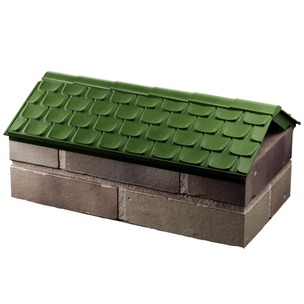 Парапет Zking Эльбрус Зеленый с посадкой на 1 кирпич (255мм) в Коврове фото
