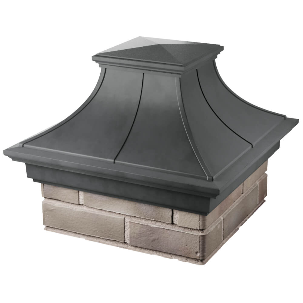 Колпак Zking Монблан Премиум Серый на столб 1.5х1.5 кирпича (385х385мм) в Коврове фото