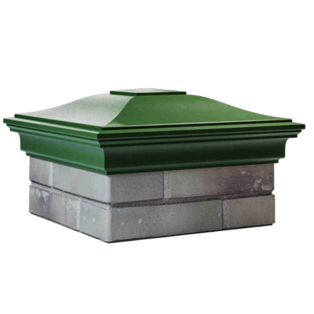 Колпак Zking Монблан Зеленый на столб 1.5х1.5 кирпича (385х385мм) в Коврове фото