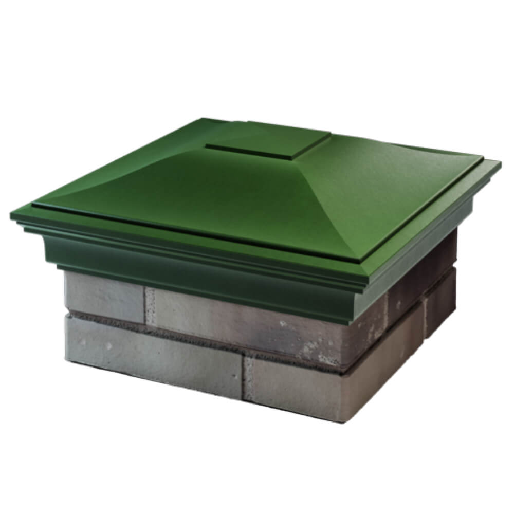 Колпак Zking Монблан Зеленый на столб 1.5х1.5 кирпича (385х385мм) в Коврове фото