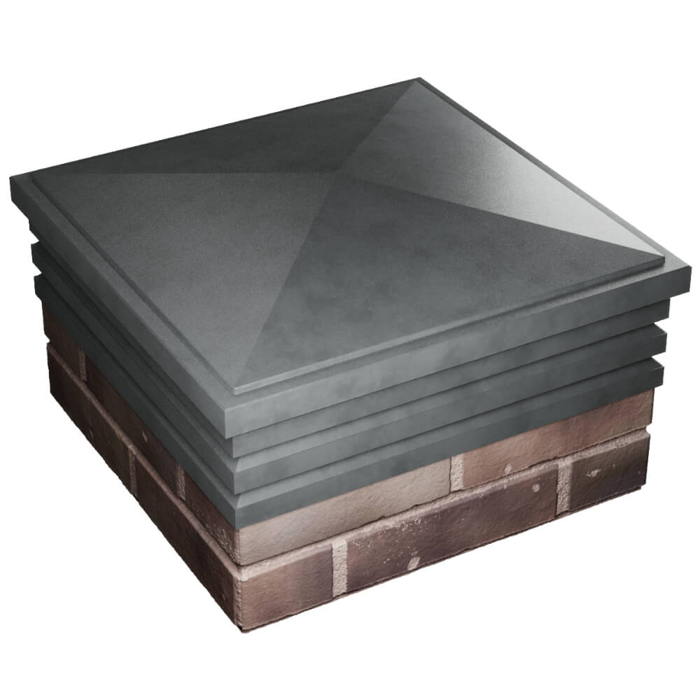 Колпак Zking Бона ХайТек Серый на столб 2х2 кирпича (513х513мм) в Коврове фото