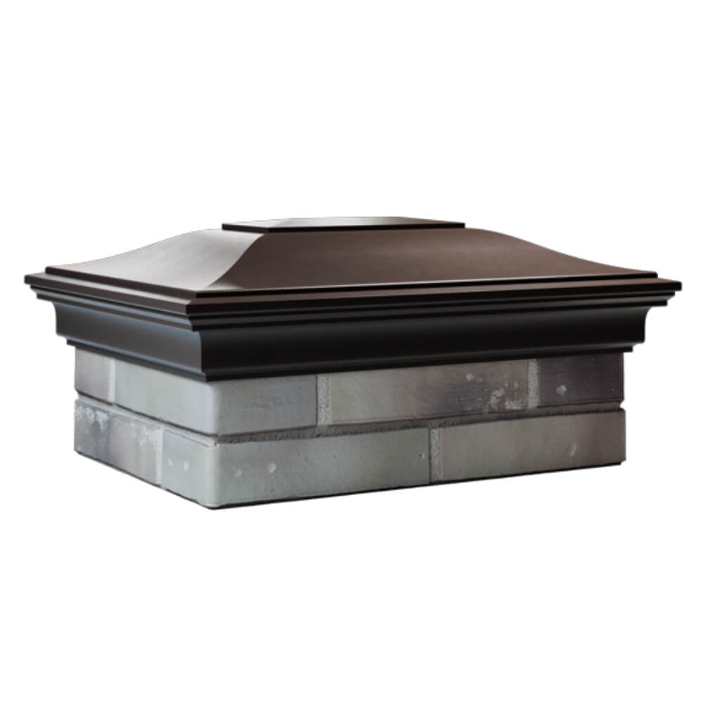 Колпак Zking Монблан Коричневый на столб 2х1.5 кирпича (515х385мм) в Коврове фото