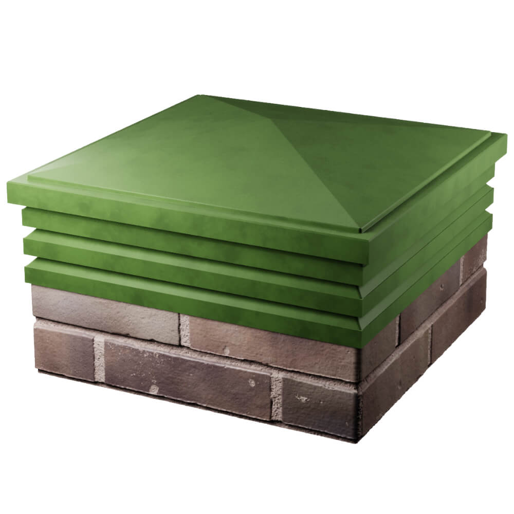 Колпак Zking Бона ХайТек Зеленый на столб 2х2 кирпича (513х513мм) в Коврове фото