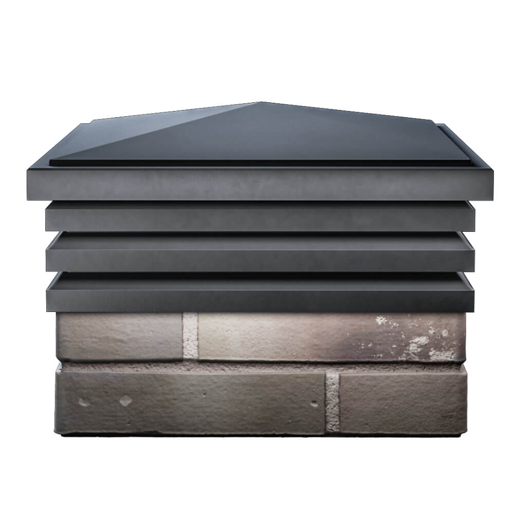 Колпак Zking Бона ХайТек Серый на столб 1.5х1.5 кирпича (385х385мм) Ковров фото