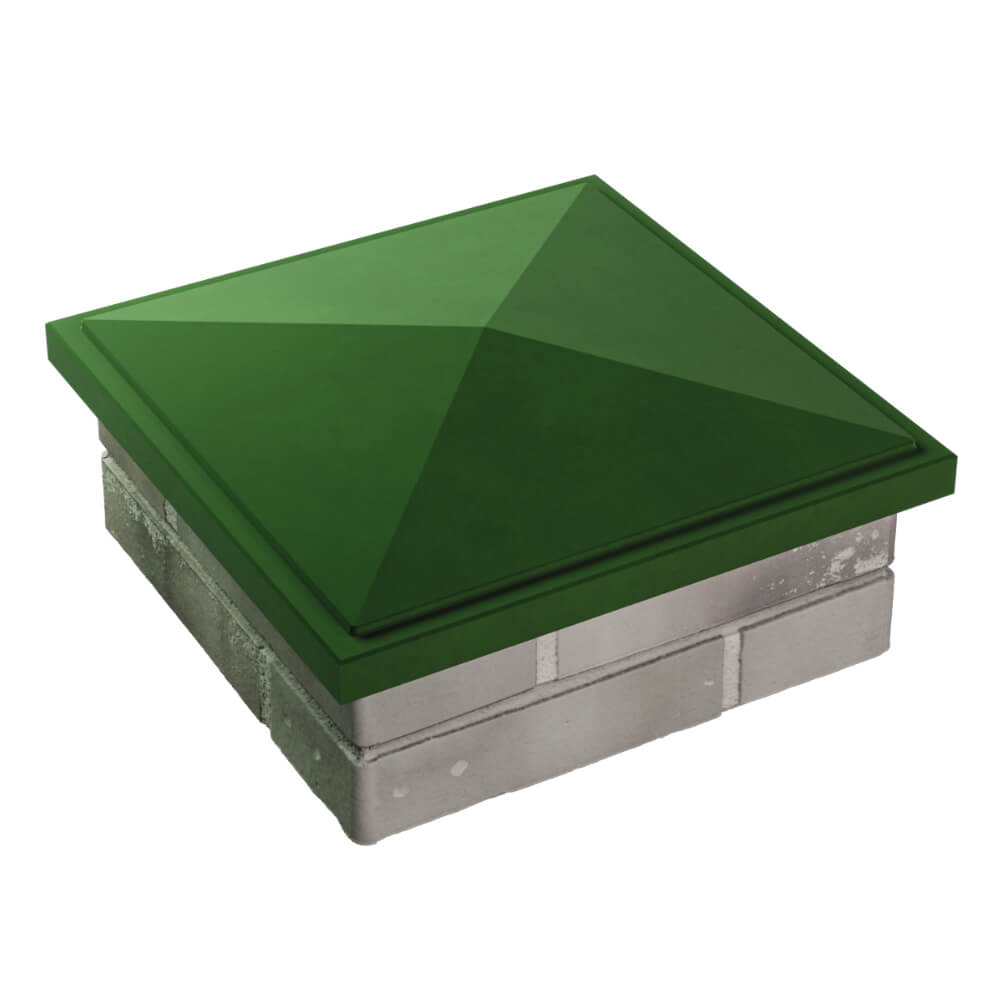 Колпак Zking БонаМоно Зеленый на столб 1.5х1.5 кирпича (385х385, 400х400мм) в Коврове фото