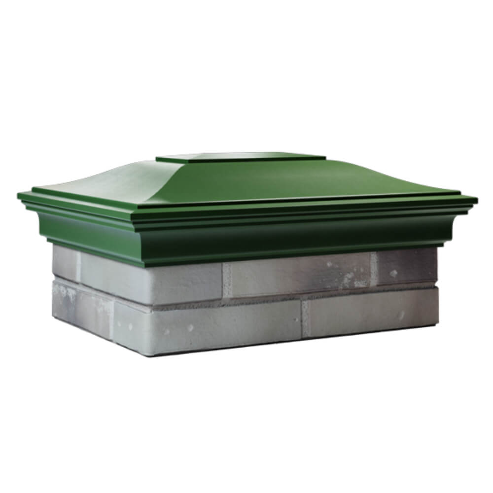 Колпак Zking Монблан Зеленый на столб 2х1.5 кирпича (515х385мм) в Коврове фото