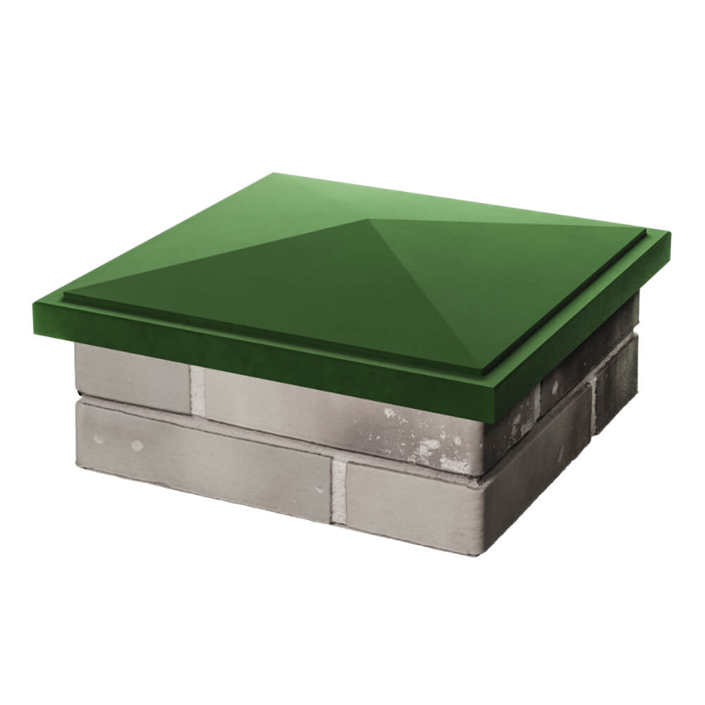 Колпак Zking БонаМоно Зеленый на столб 1.5х1.5 кирпича (385х385, 400х400мм) в Коврове фото