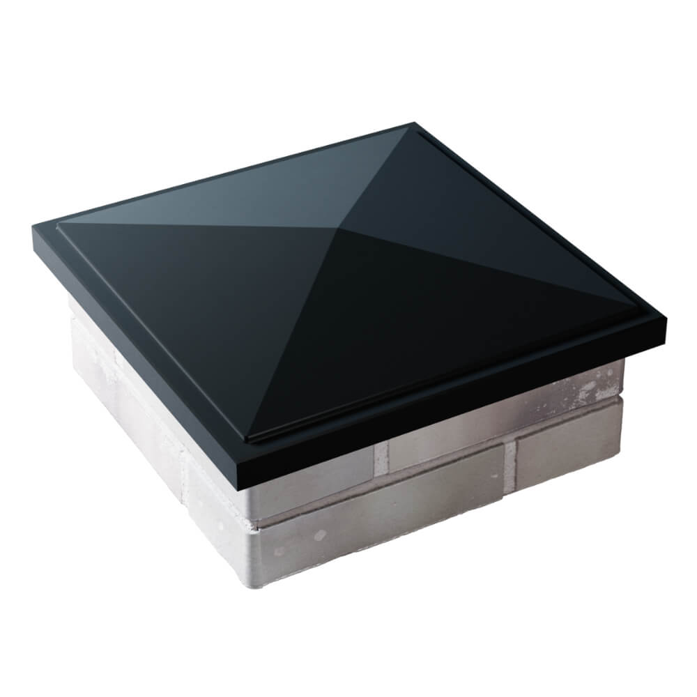 Колпак Zking БонаМоно Черный на столб 1.5х1.5 кирпича (385х385, 400х400мм) в Коврове фото