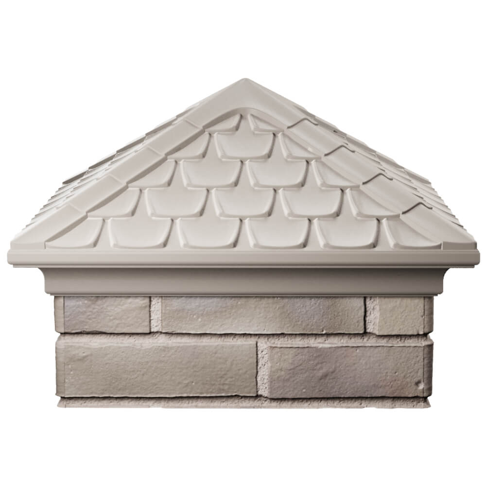 Колпак Zking Эльбрус Бежевый на столб 1.5х1.5 кирпича (385х385мм) Ковров фото